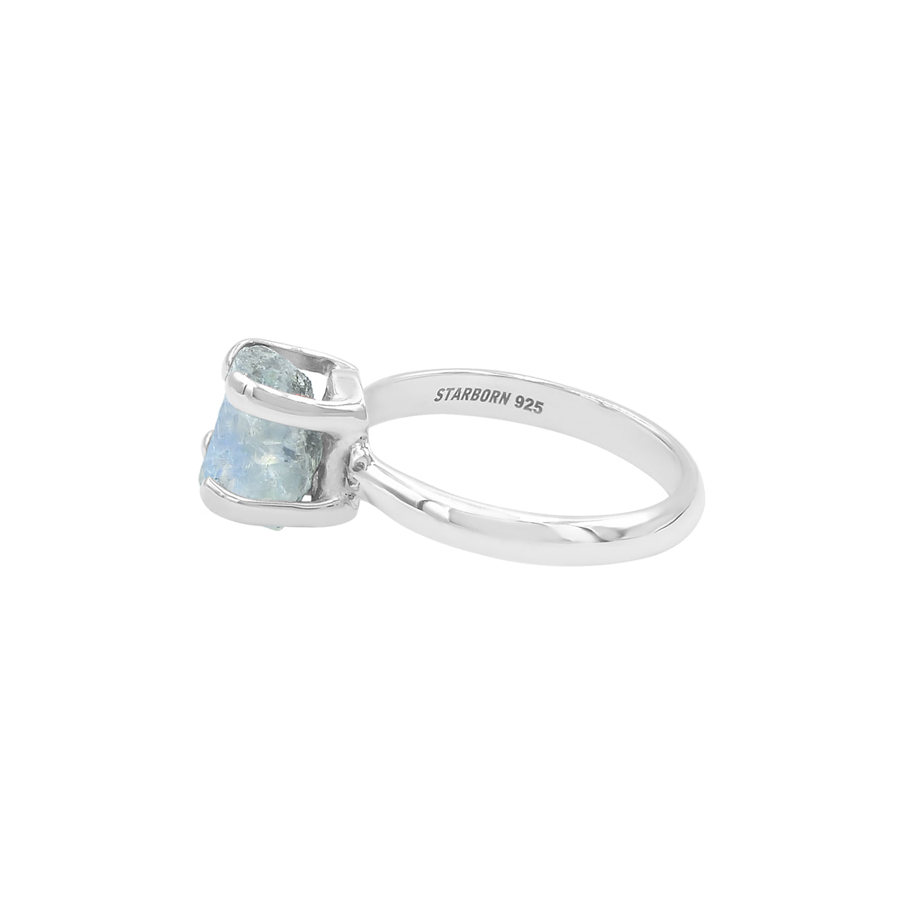 Rainbow Moonstone Prong Set Ring