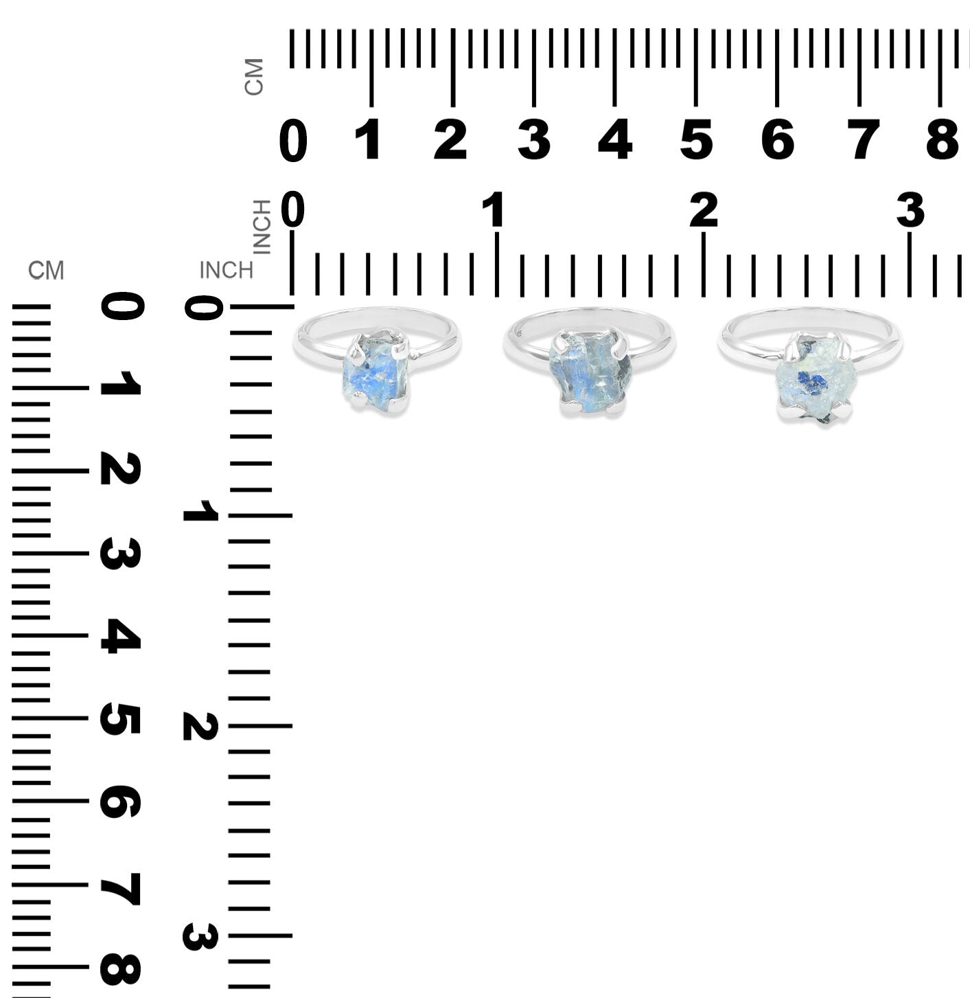 Rainbow Moonstone Prong Set Ring