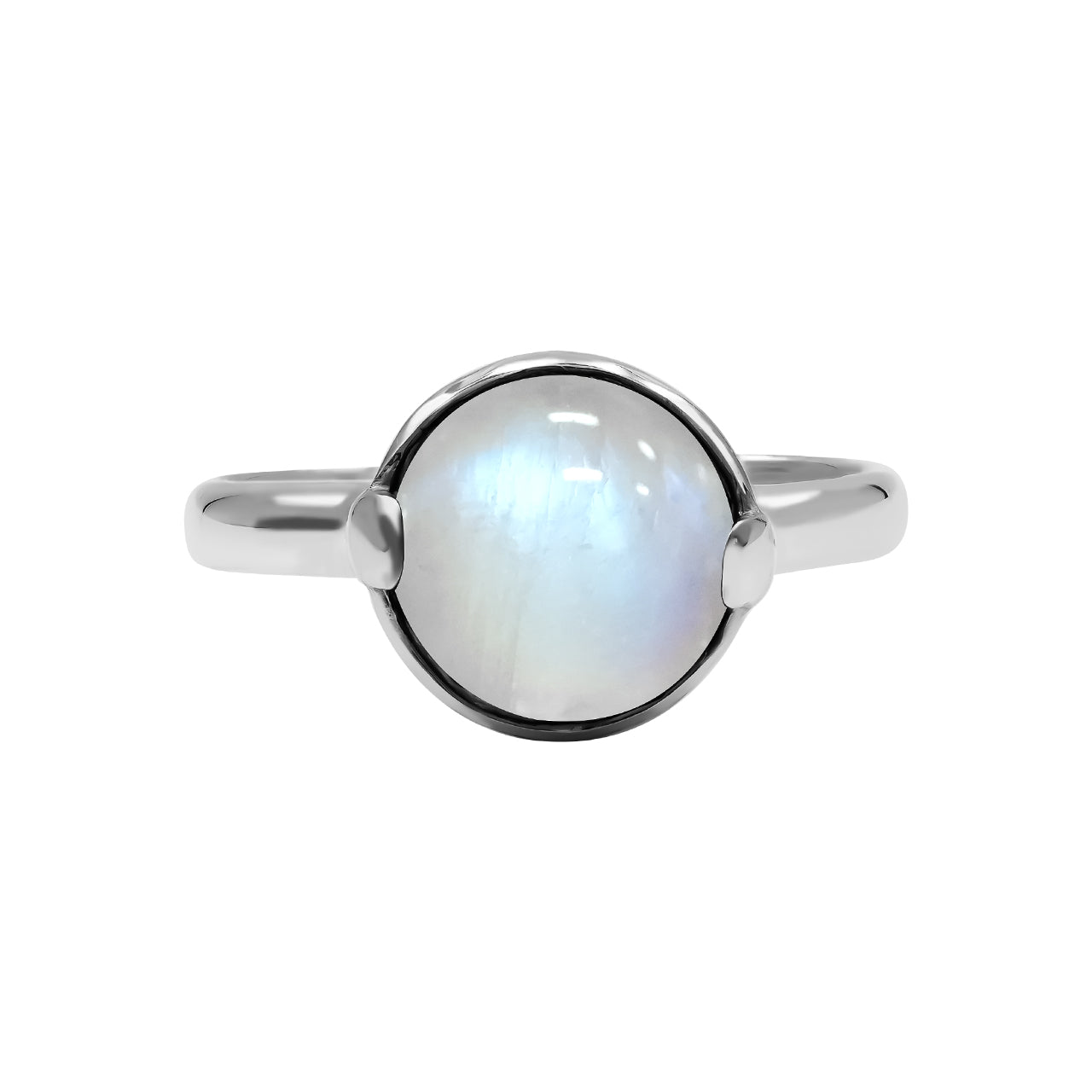 Rainbow Moonstone Sphere Ring