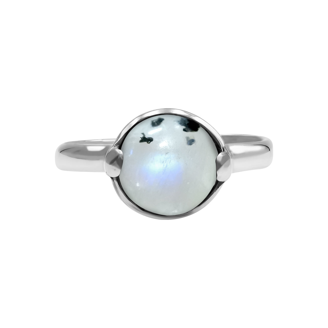 Rainbow Moonstone Sphere Ring