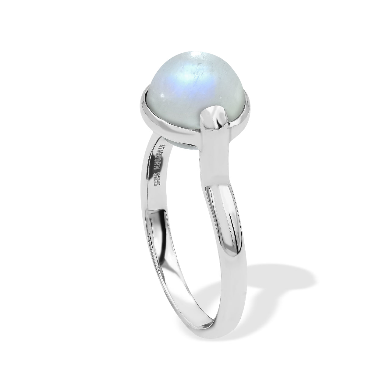 Rainbow Moonstone Sphere Ring