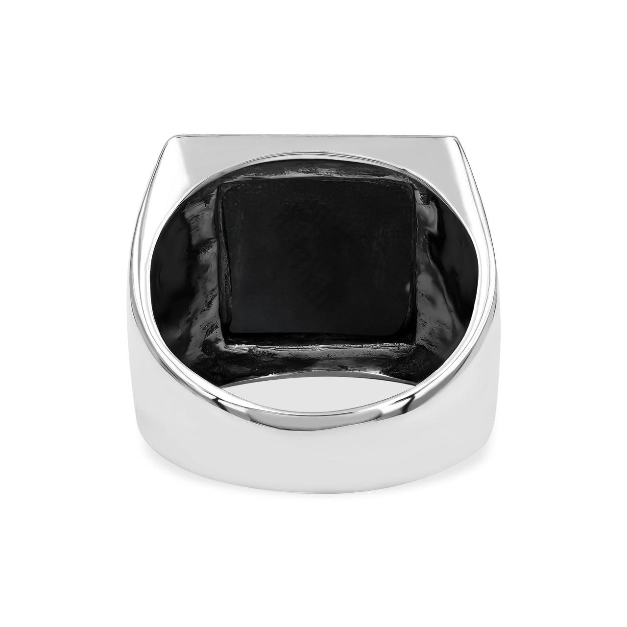 Men's Ring Rainbow Obsidian  Square Shaped