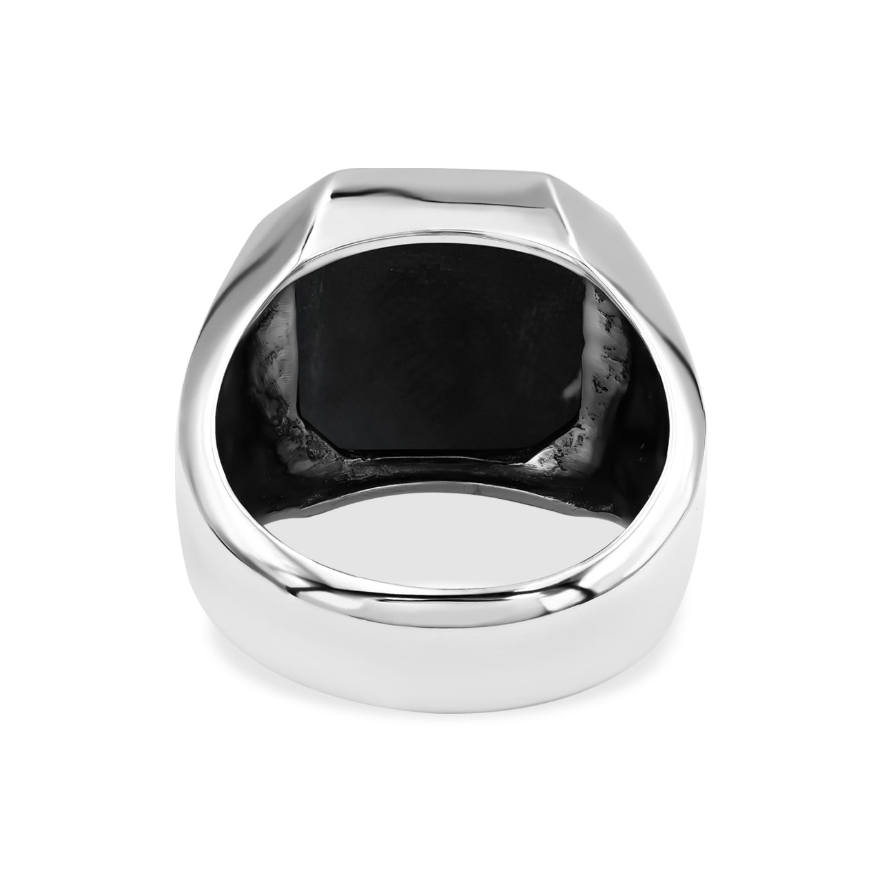 Men's Ring Rainbow Obsidian  Octagon Shaped