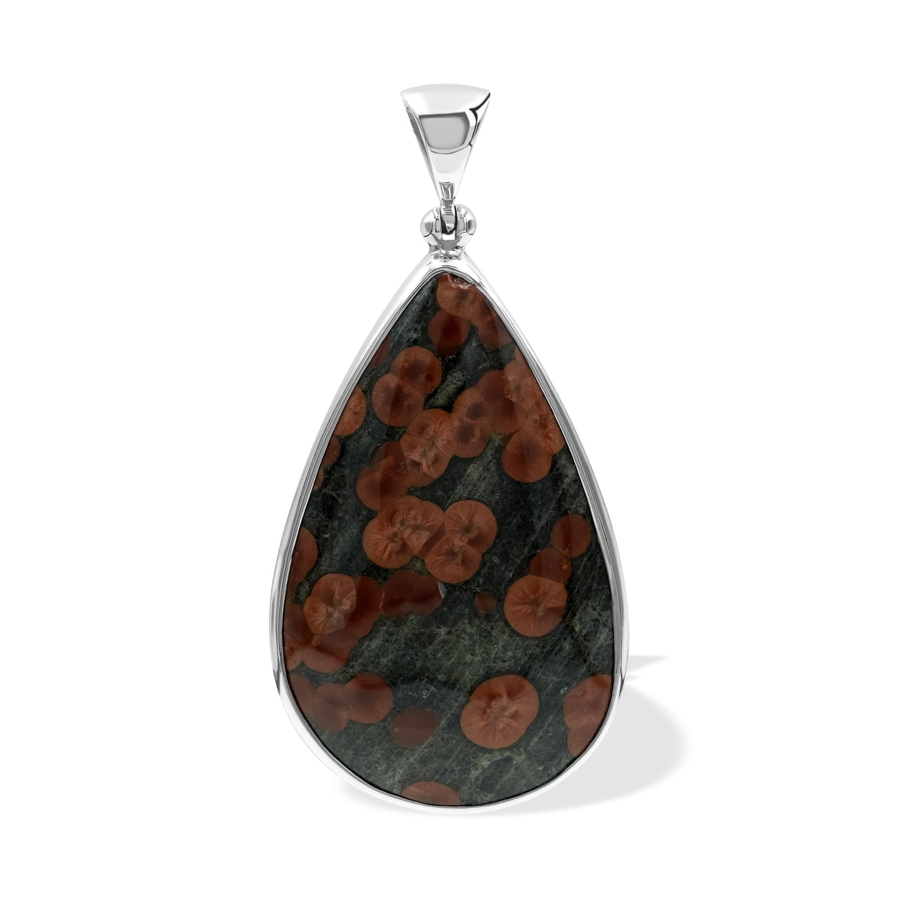 Red Planet Obsidian Pear Pendant