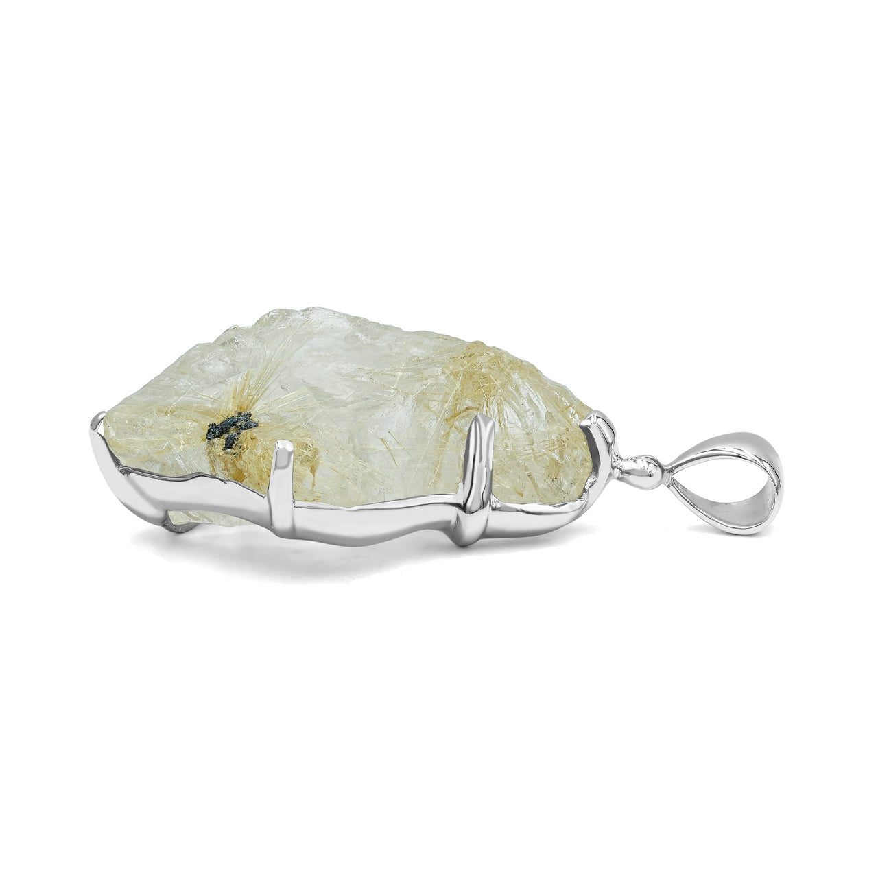 Fascinating Rutilated Quartz Crystal Pendant