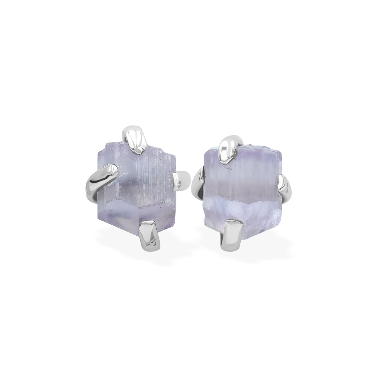 Purple Scapolite Post Style Earring