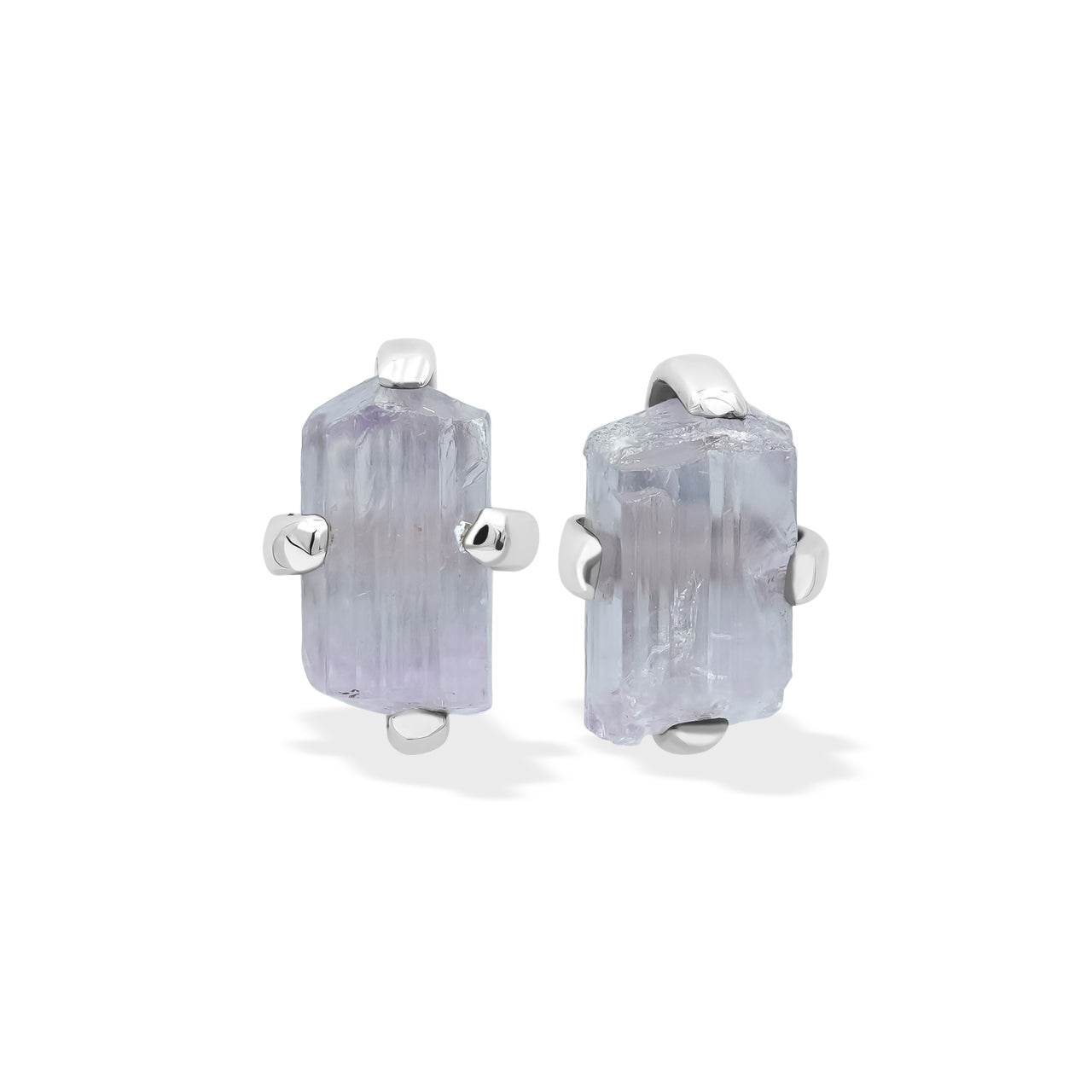 Purple Scapolite Post Style Earring