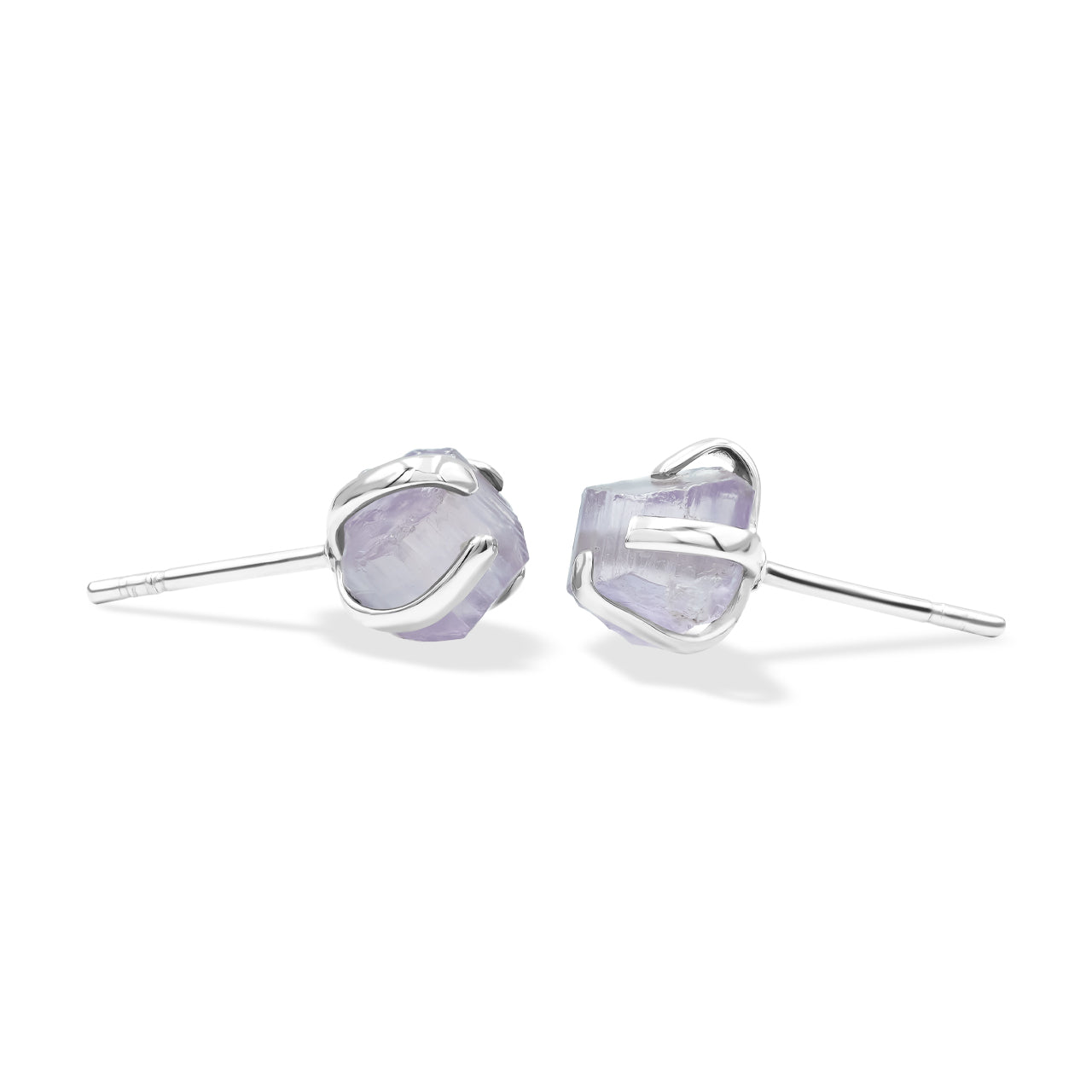 Purple Scapolite Post Style Earring