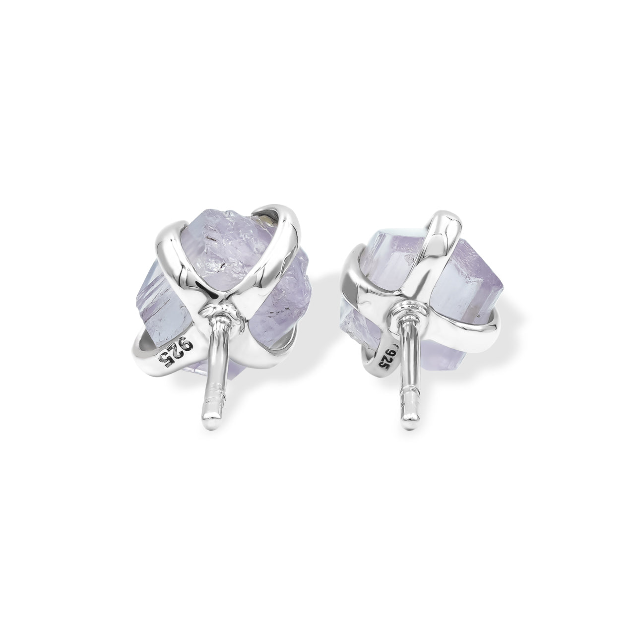 Purple Scapolite Post Style Earring