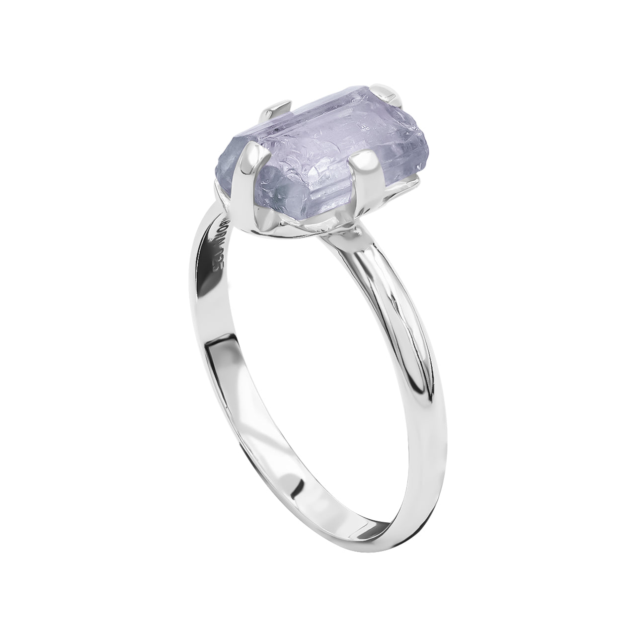 Purple Scapolite Prong Set Ring