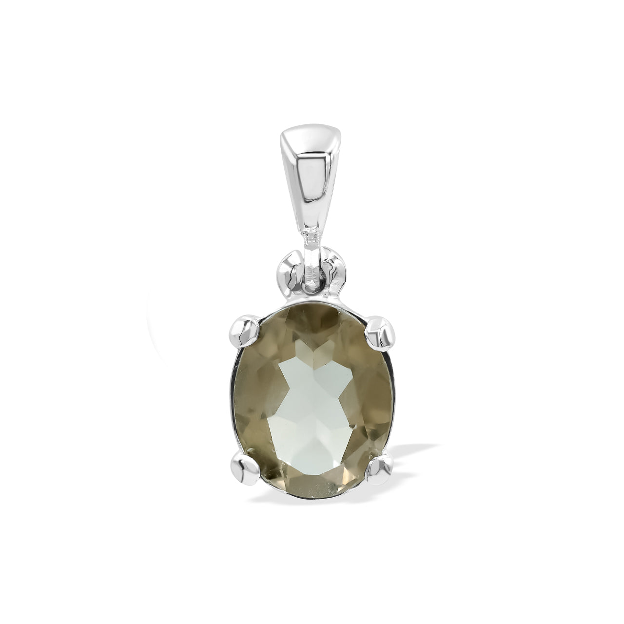 Smokey Quartz Oval Pendant