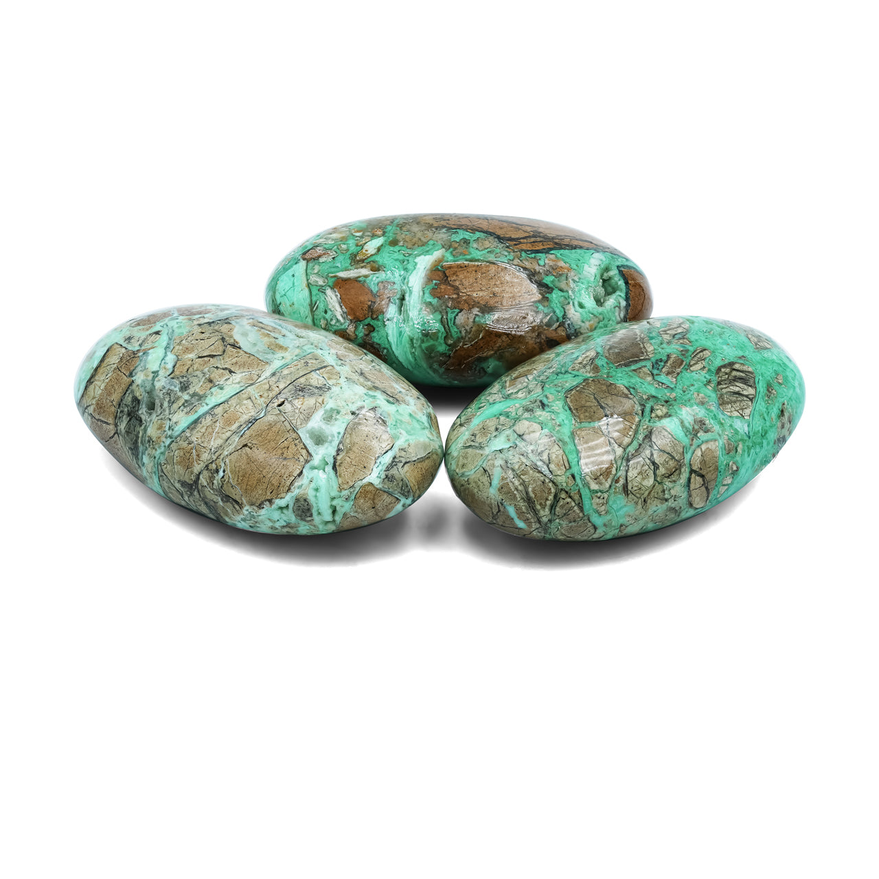 Polished Smithsonite Palm Stone