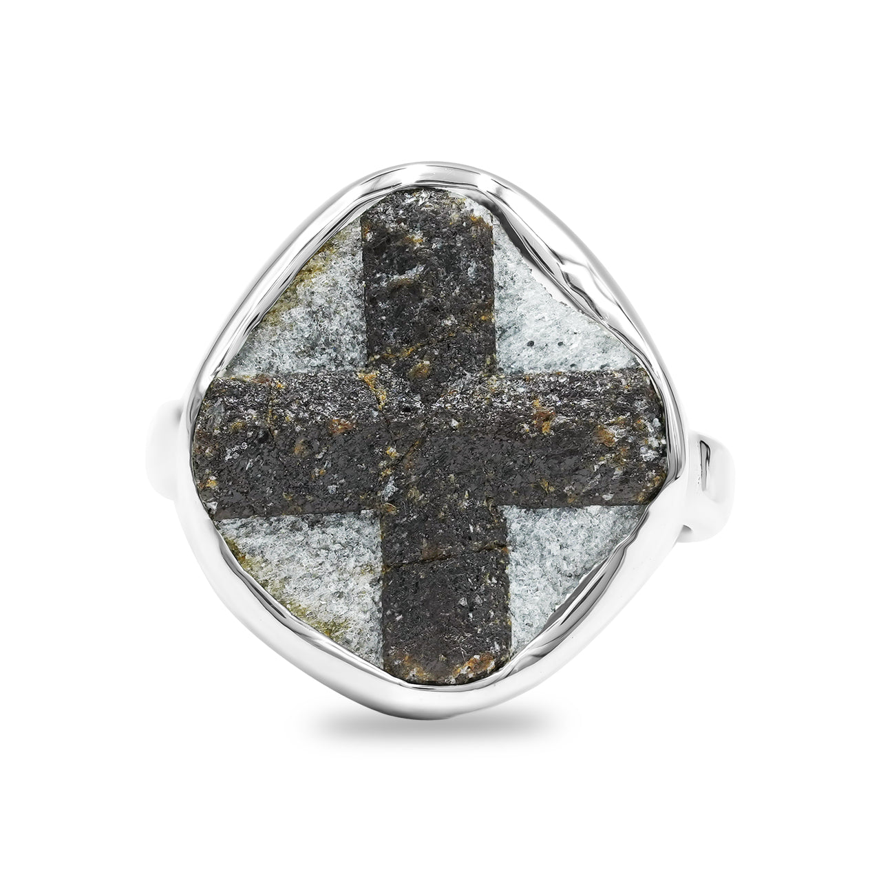 Staurolite Cross pattern Ring