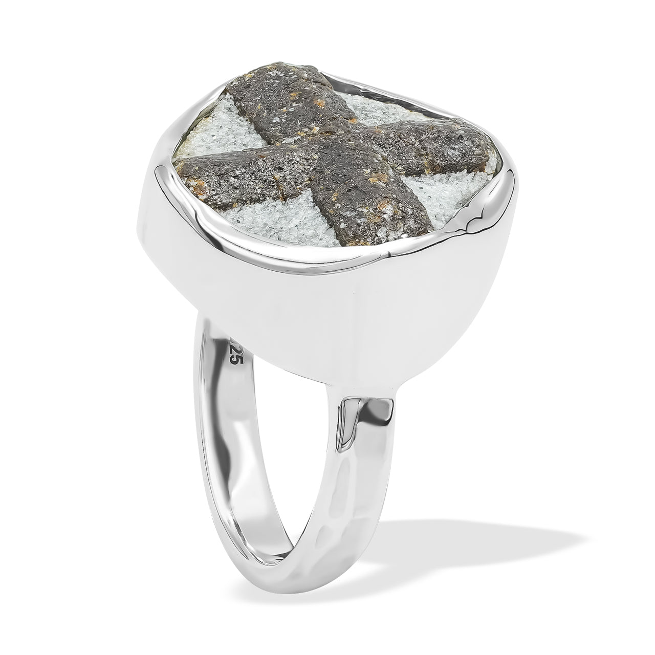 Staurolite Cross pattern Ring