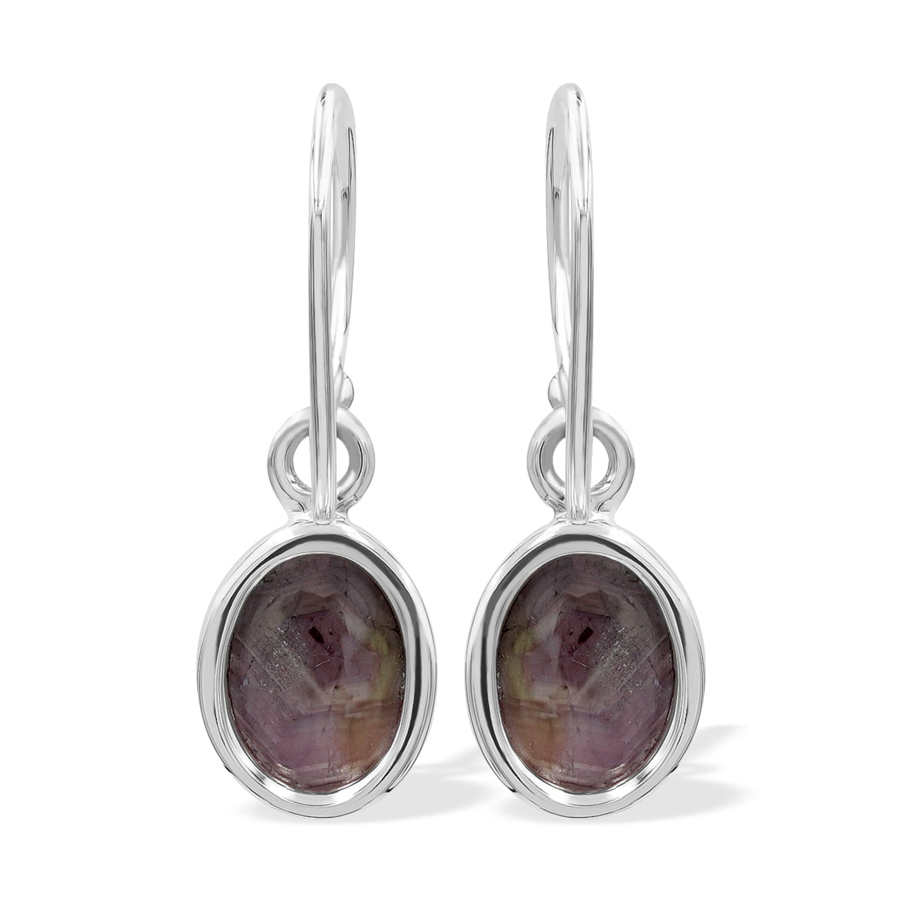 Sparkling Star Ruby Oval Shape Earring