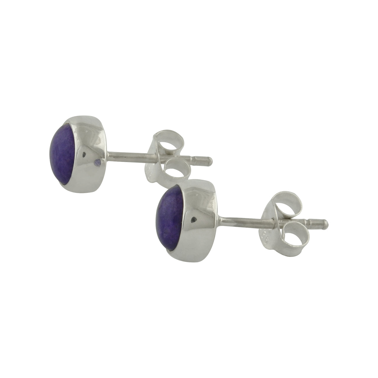 Sugilite Round 6 mm Post Earrings