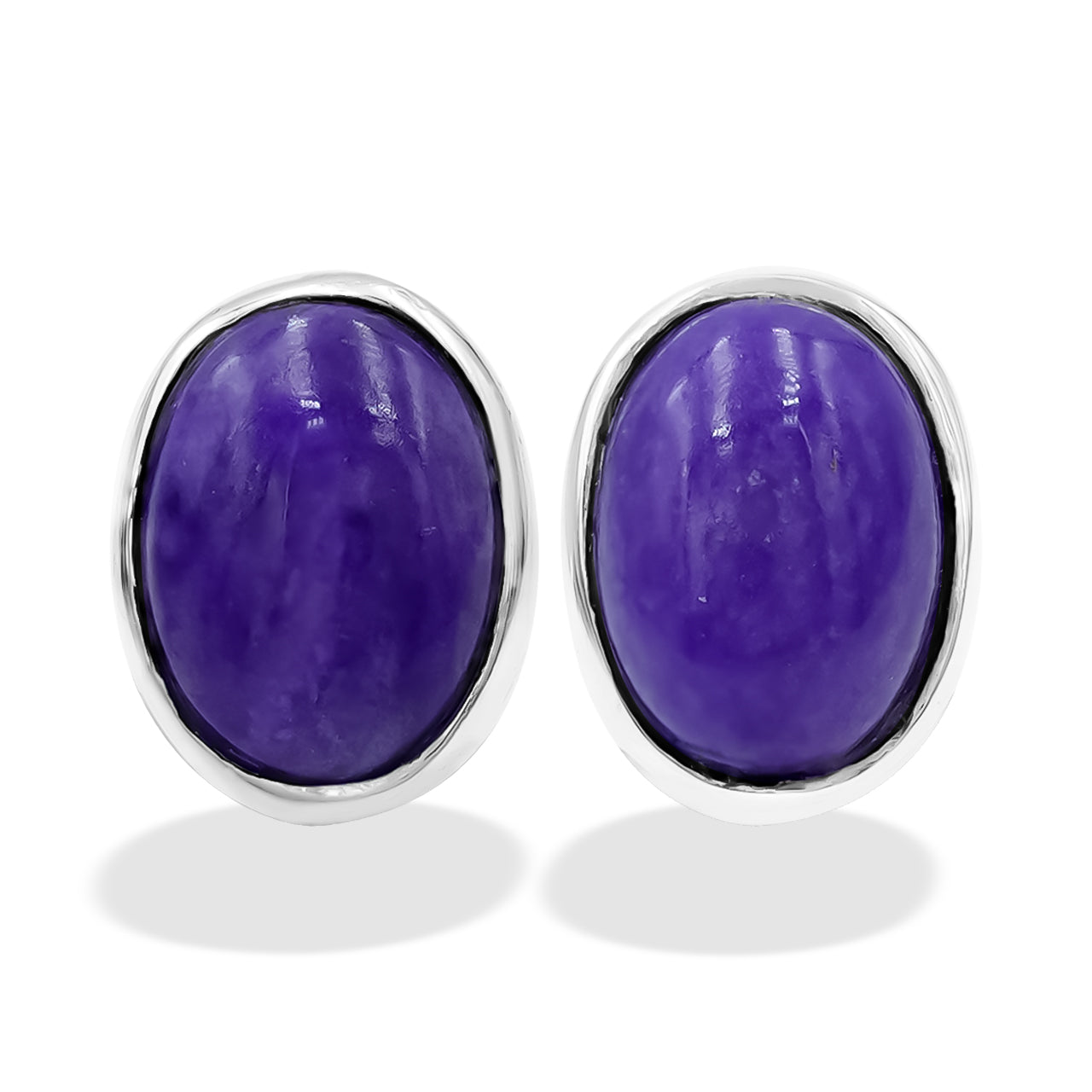 Sugilite Oval Cabochon Post Style Earrings