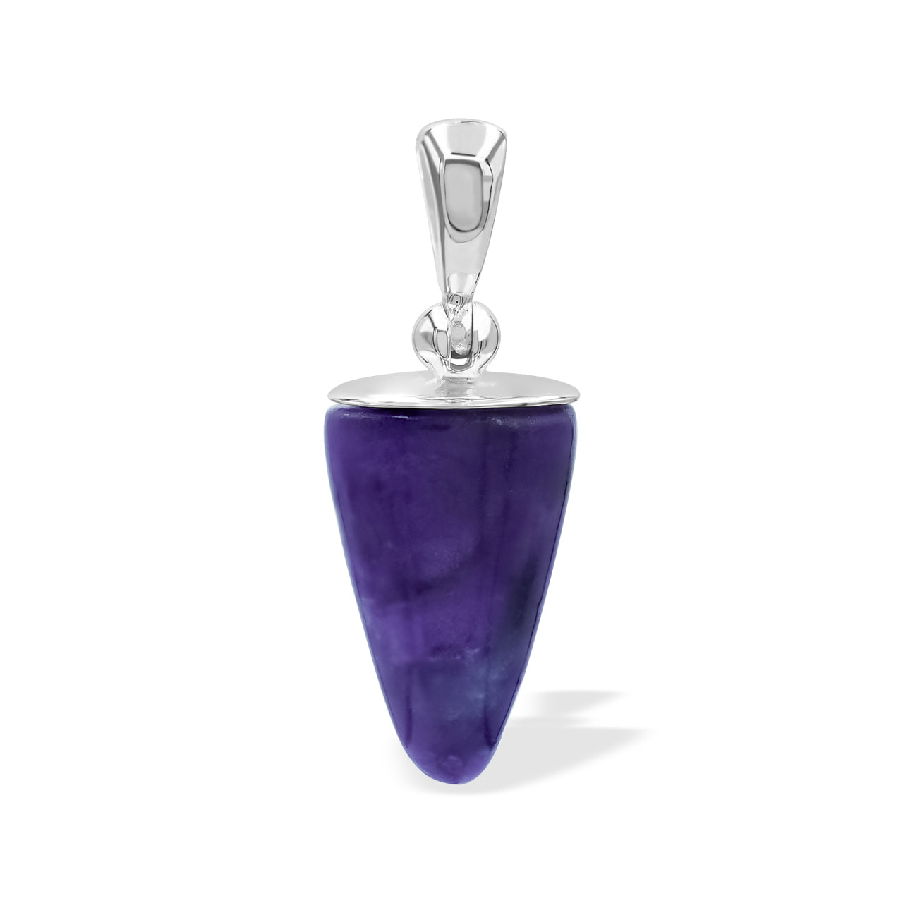 Starborn Sugilite Cap Set Pendant in Fine Sterling Silver