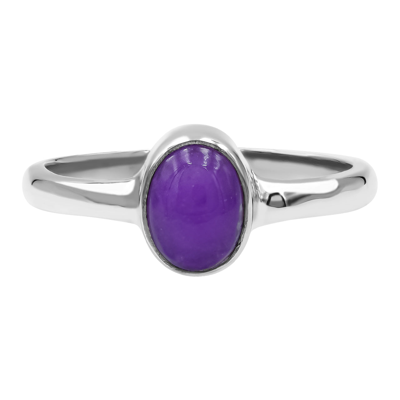 Sugilite Oval Cabochon 8mm Ring