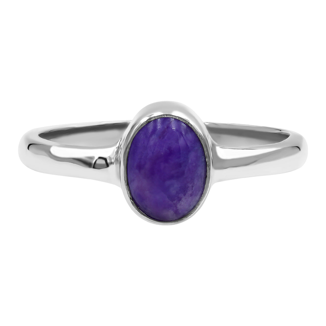 Sugilite Oval Cabochon 8mm Ring