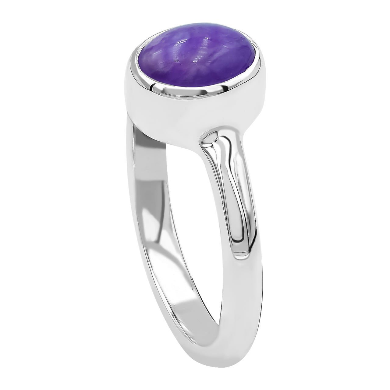 Sugilite Oval Cabochon 8mm Ring