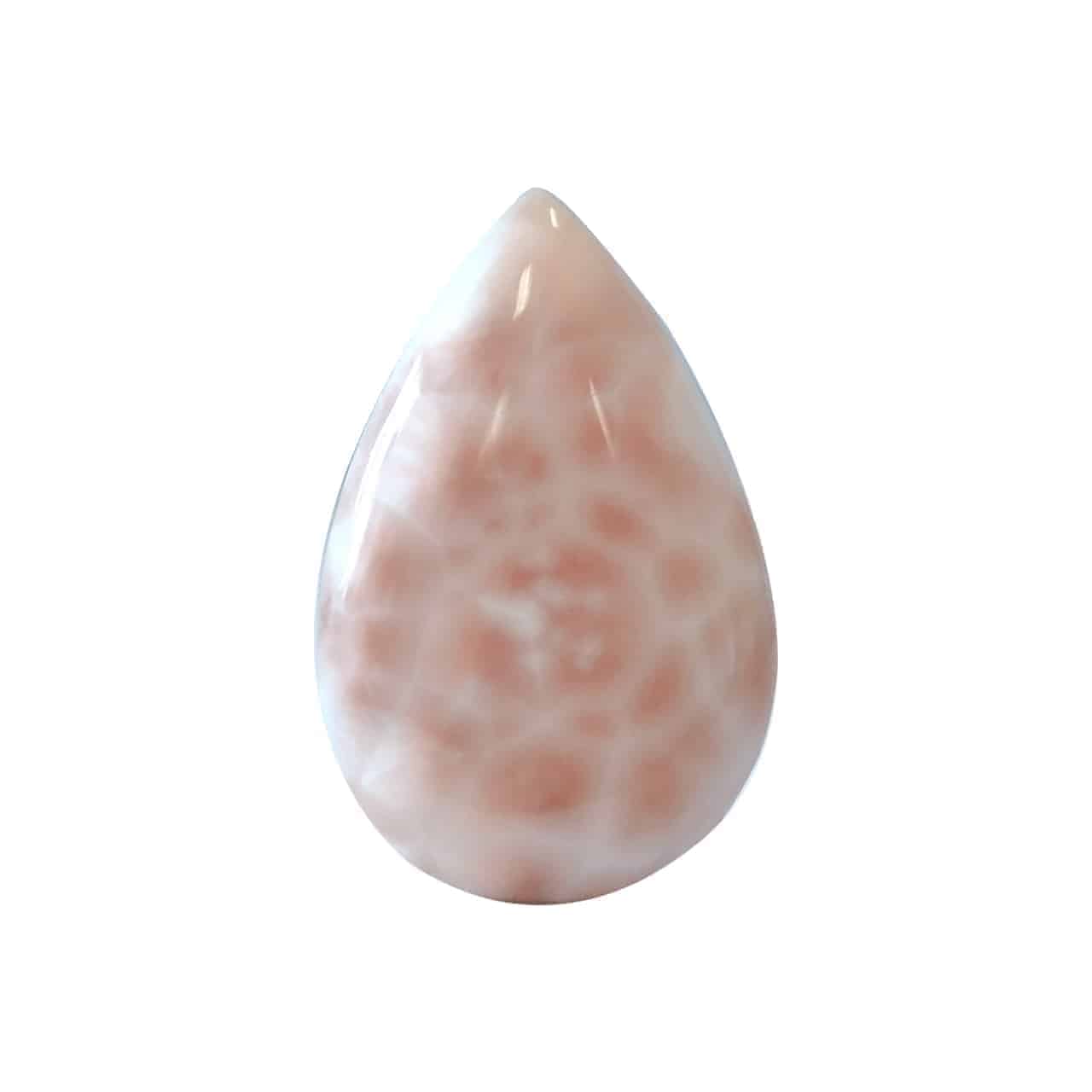 !8 mm Pear Cabochon Pink Natrolite