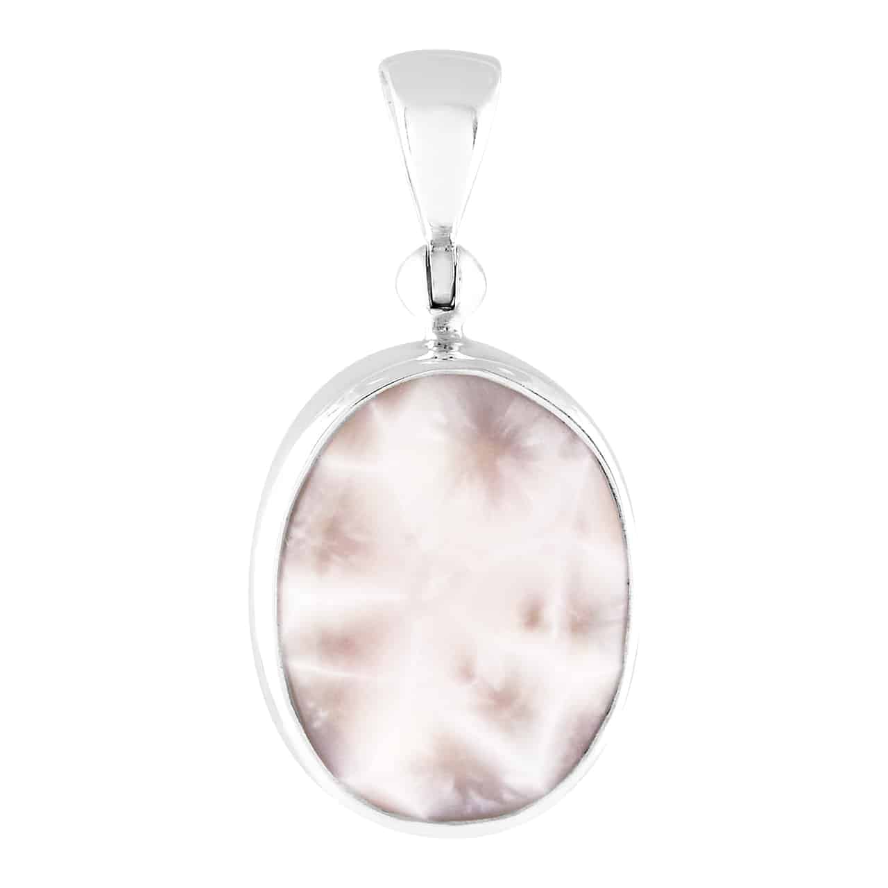 Classic Pink Natrolite Oval Shape Pendant