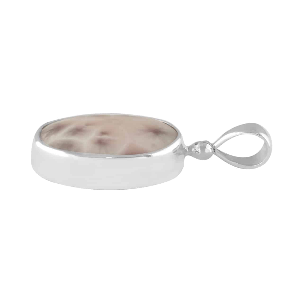 Classic Pink Natrolite Oval Shape Pendant