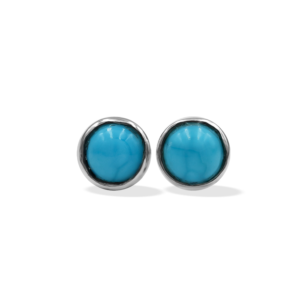 Campitos Turquoise Post Style Earrings Round 4 mm