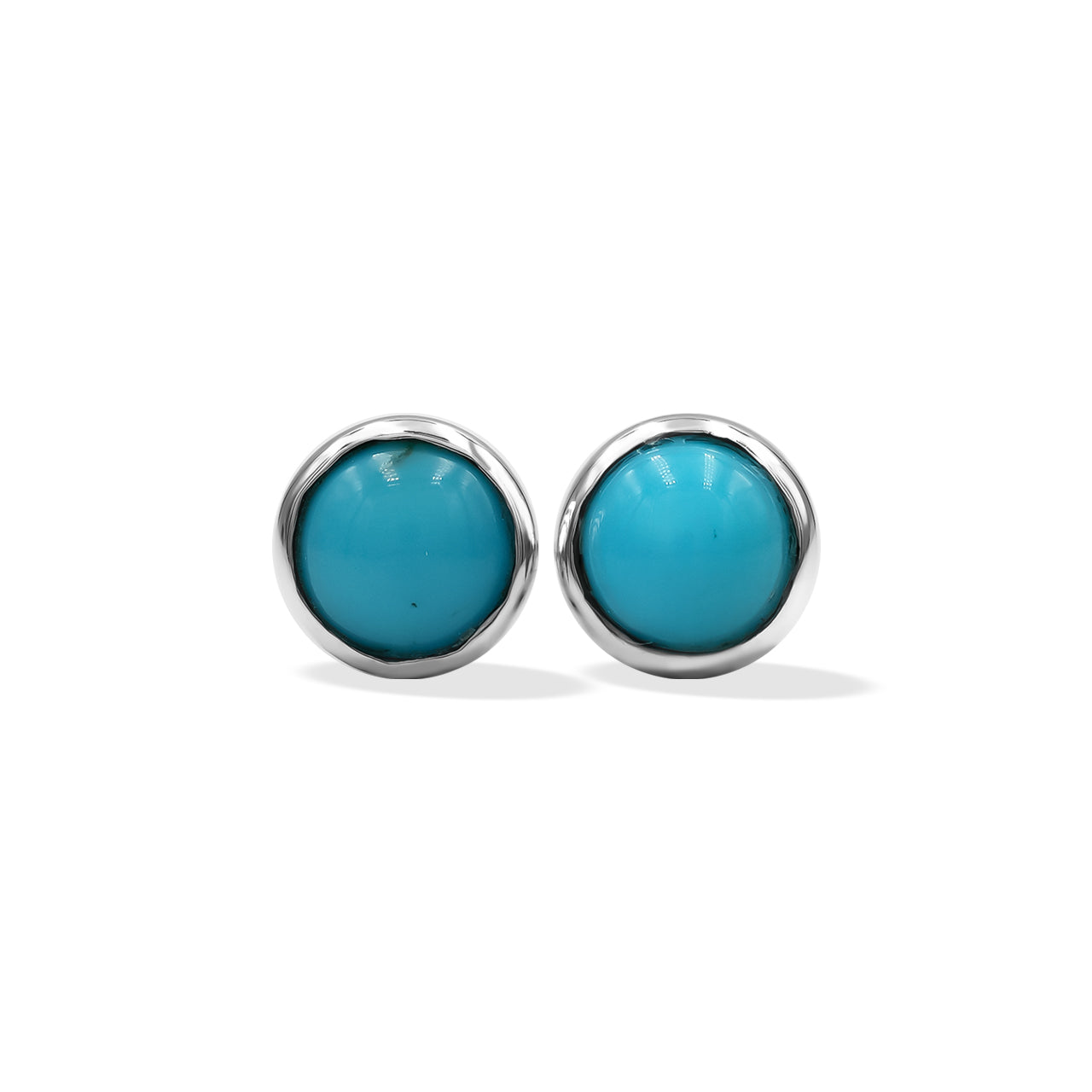 Campitos Turquoise Post Style Earrings Round 4 mm