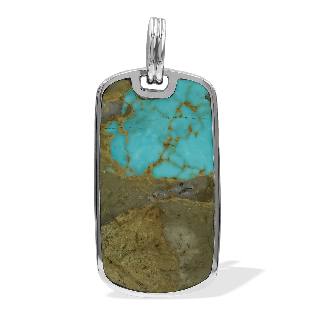 #8 Nevada Turquoise Dog-Tag Pendant