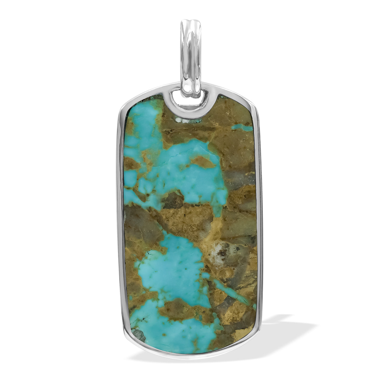 #8 Nevada Turquoise Dog-Tag Pendant