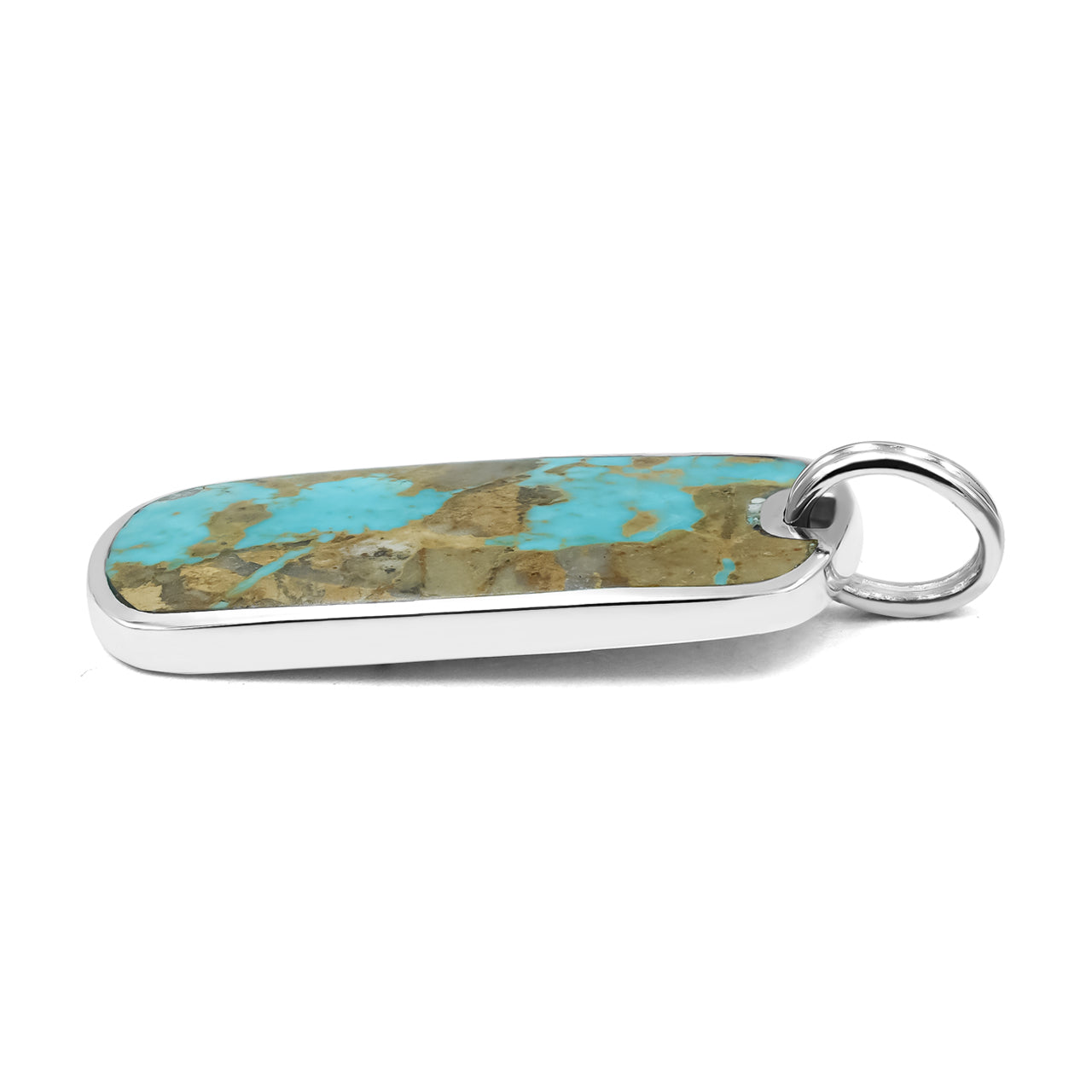 #8 Nevada Turquoise Dog-Tag Pendant