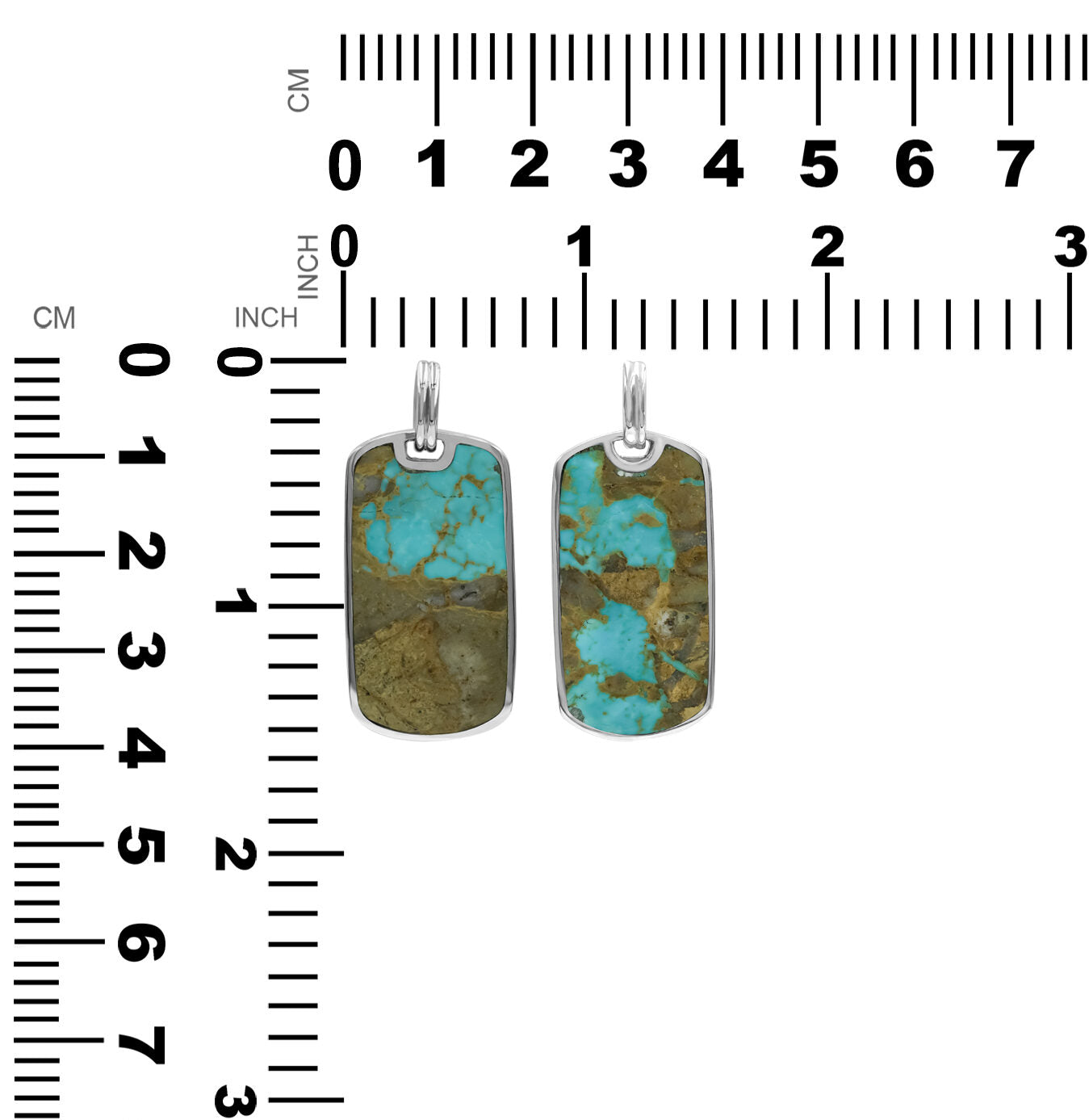 #8 Nevada Turquoise Dog-Tag Pendant