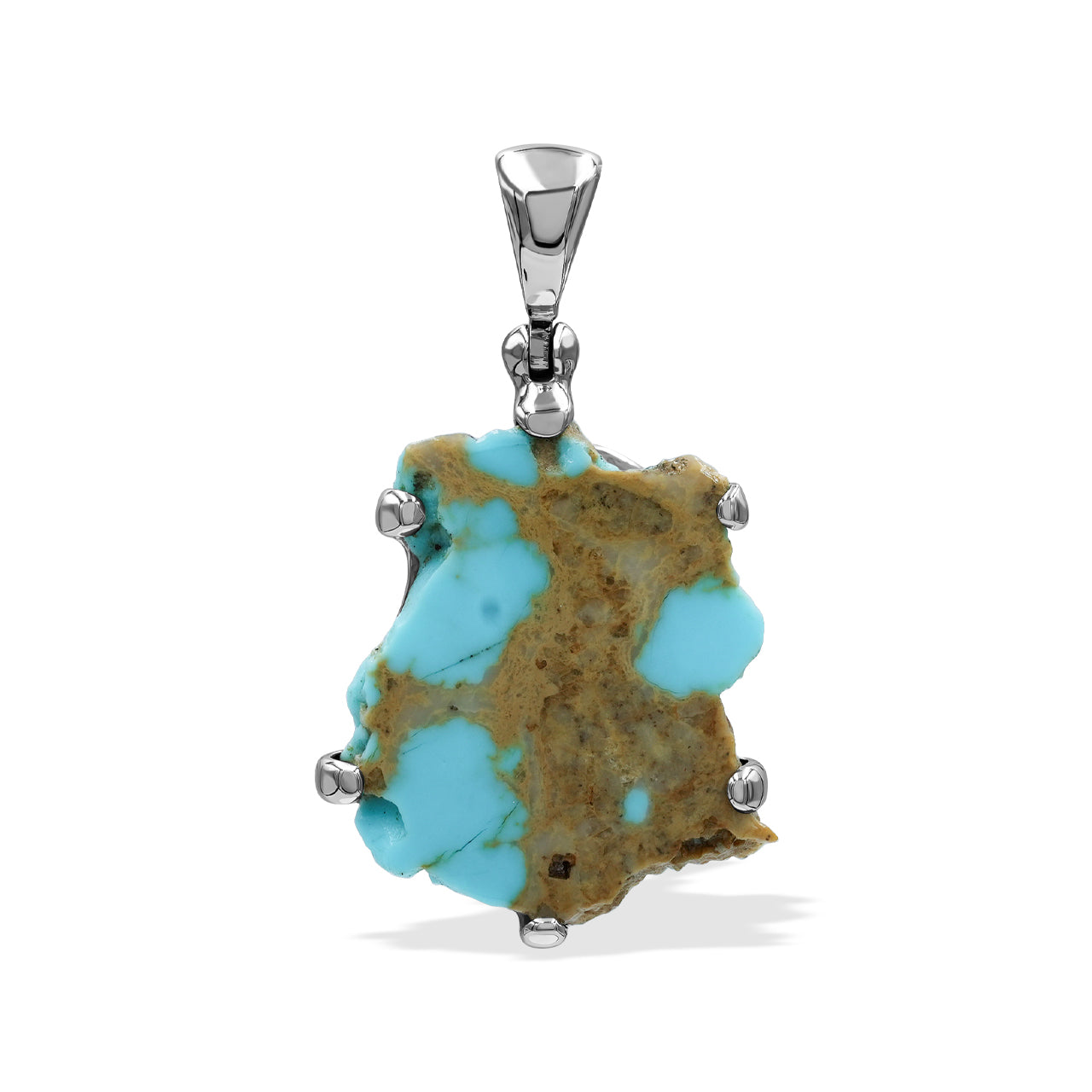 New Arizona Turquoise Prong Set Pendant