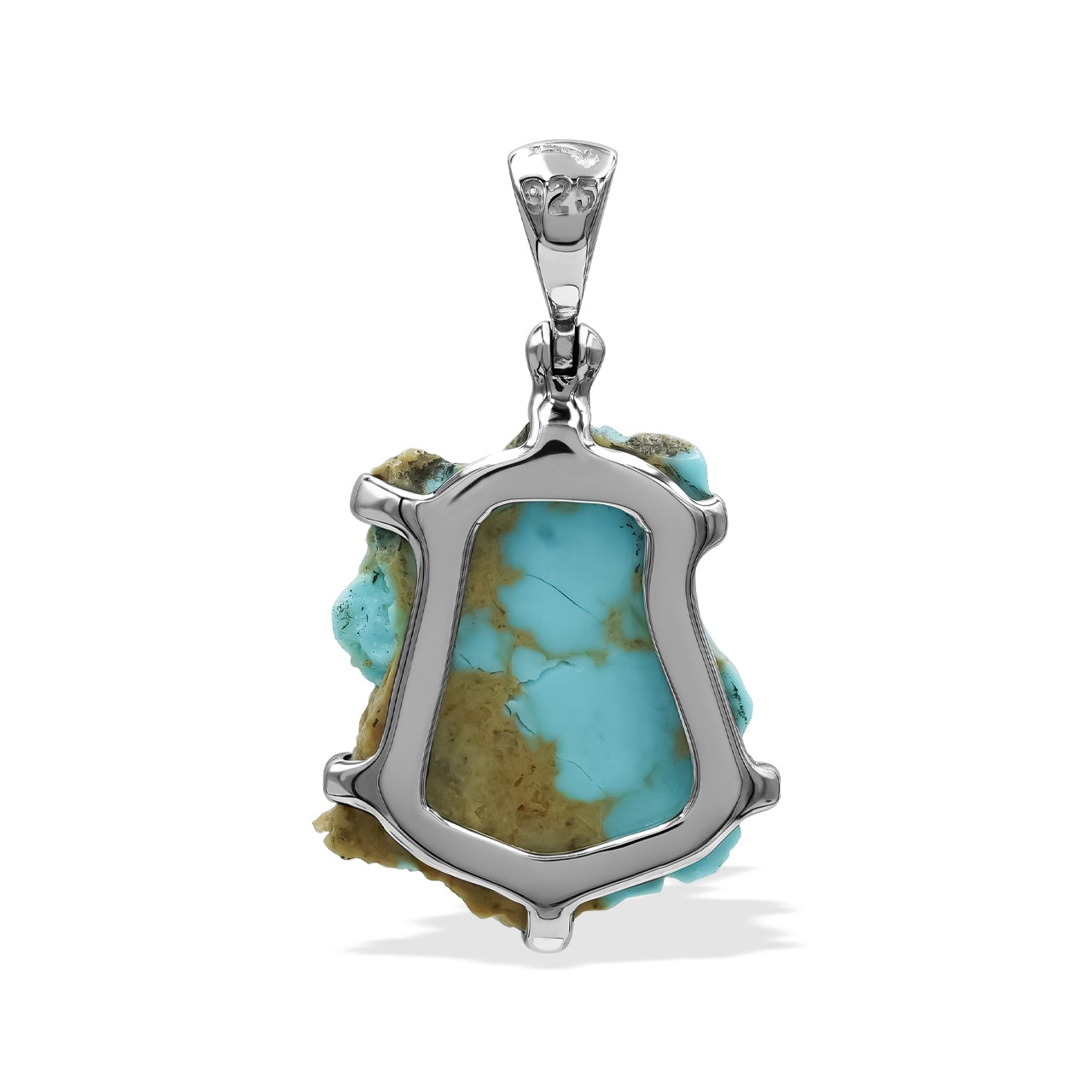 New Arizona Turquoise Prong Set Pendant