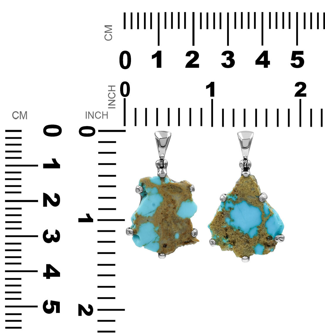 New Arizona Turquoise Prong Set Pendant