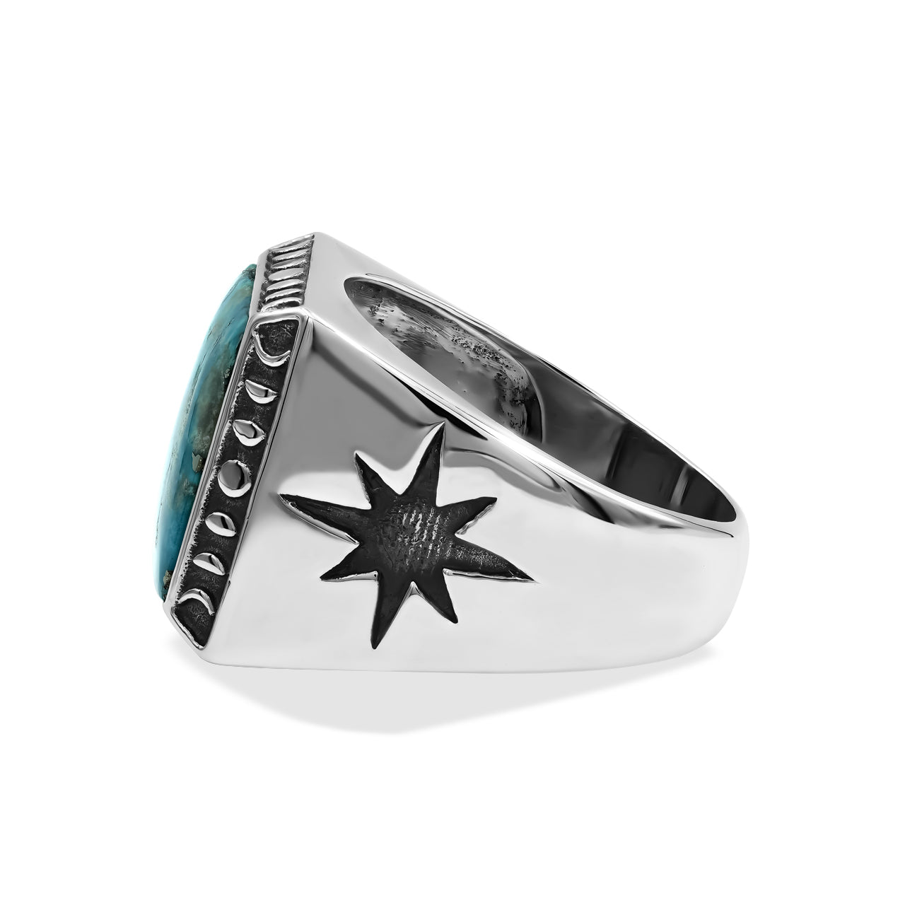 Men's Ring Persian Turquoise Square Shaped