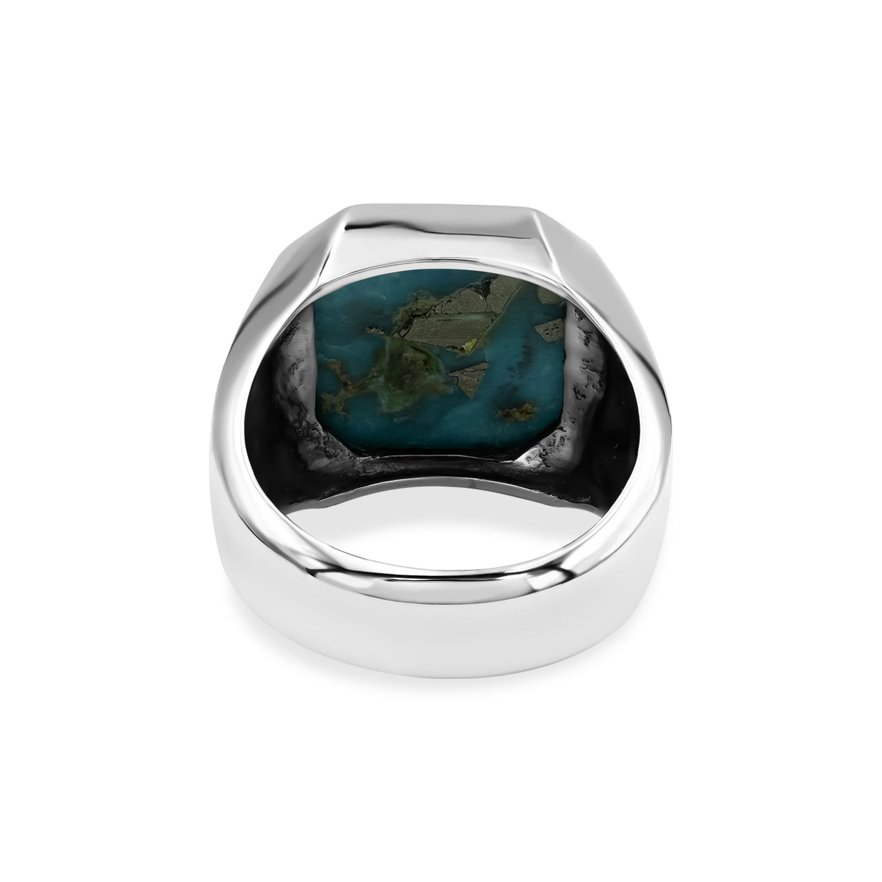 Men's Ring Persian Turquoise  Octagon Shaped