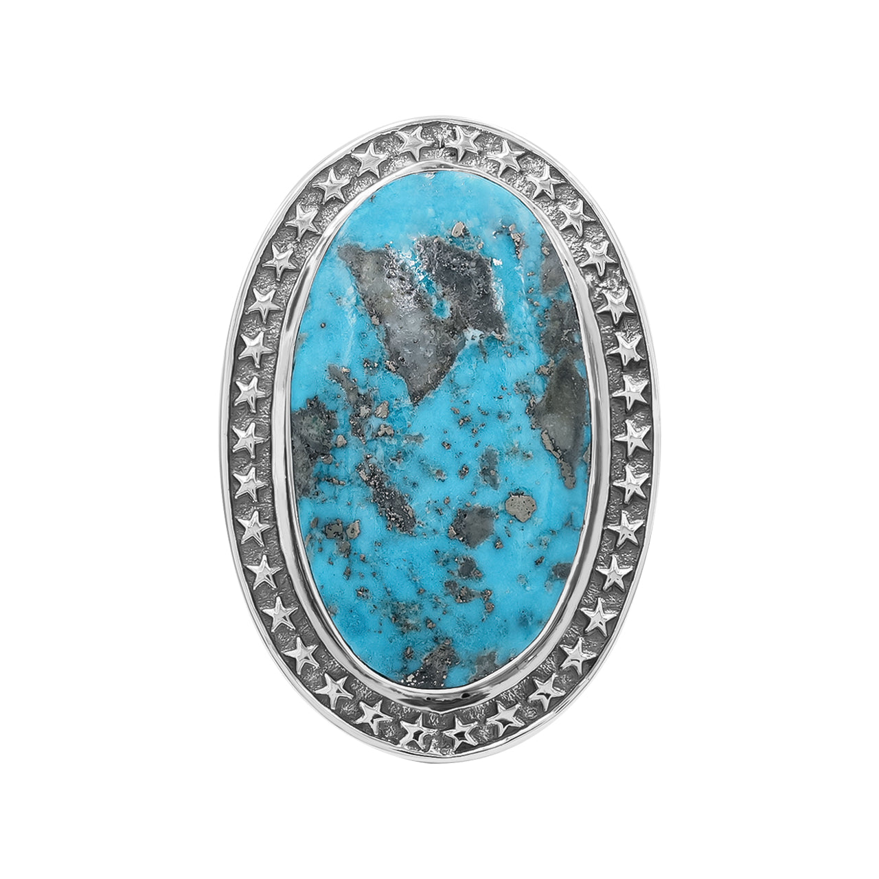 Oval Shape Persian Turquoise Ring