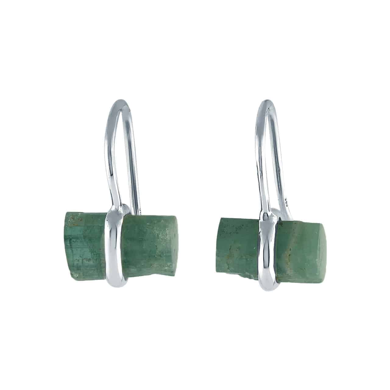 The Green Tourmaline Crystal Drop Earrings