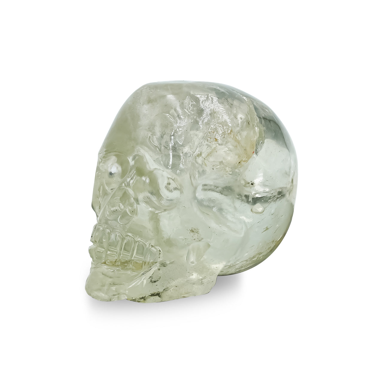 Aquamarine Skull Carving