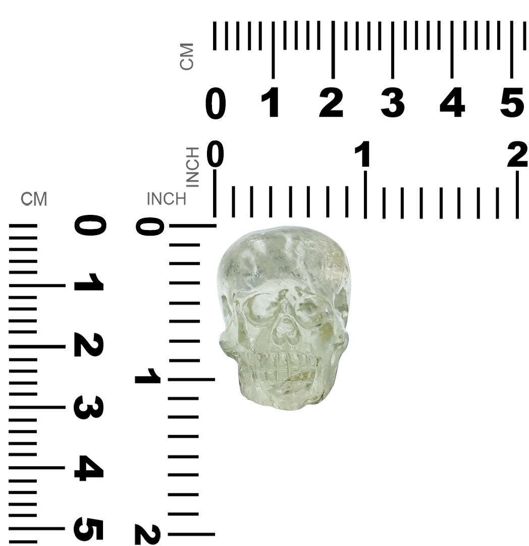 Aquamarine Skull Carving