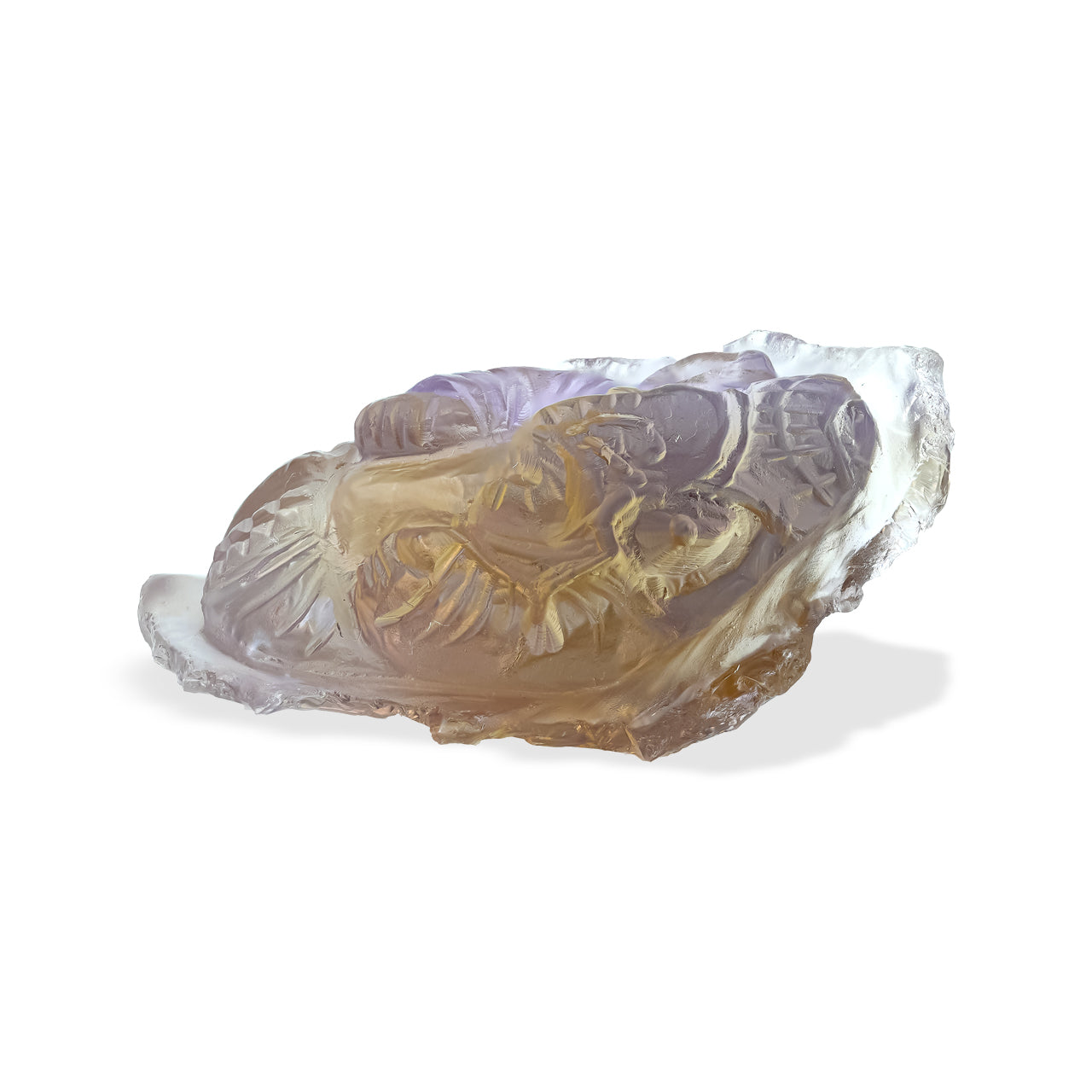 Ametrine Ganesh Carved 71cts