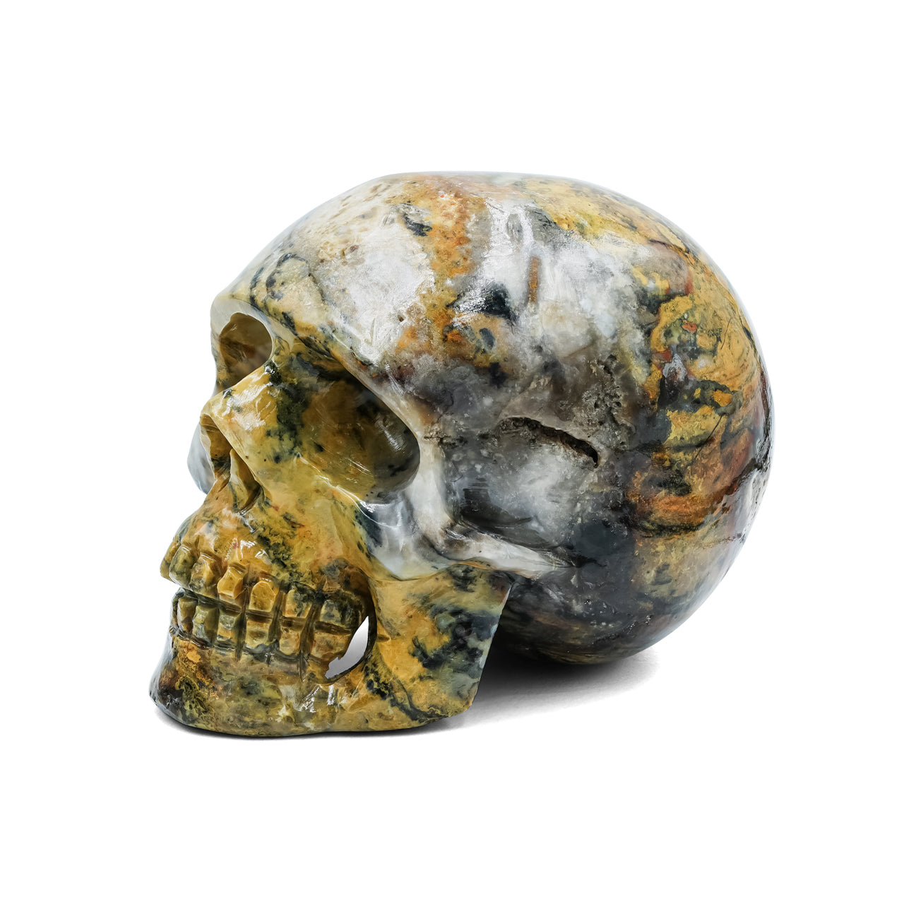 Bumblebee Jasper Skull Carving