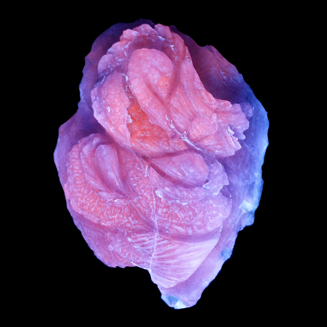 Fluorescent Hackmanite Carving