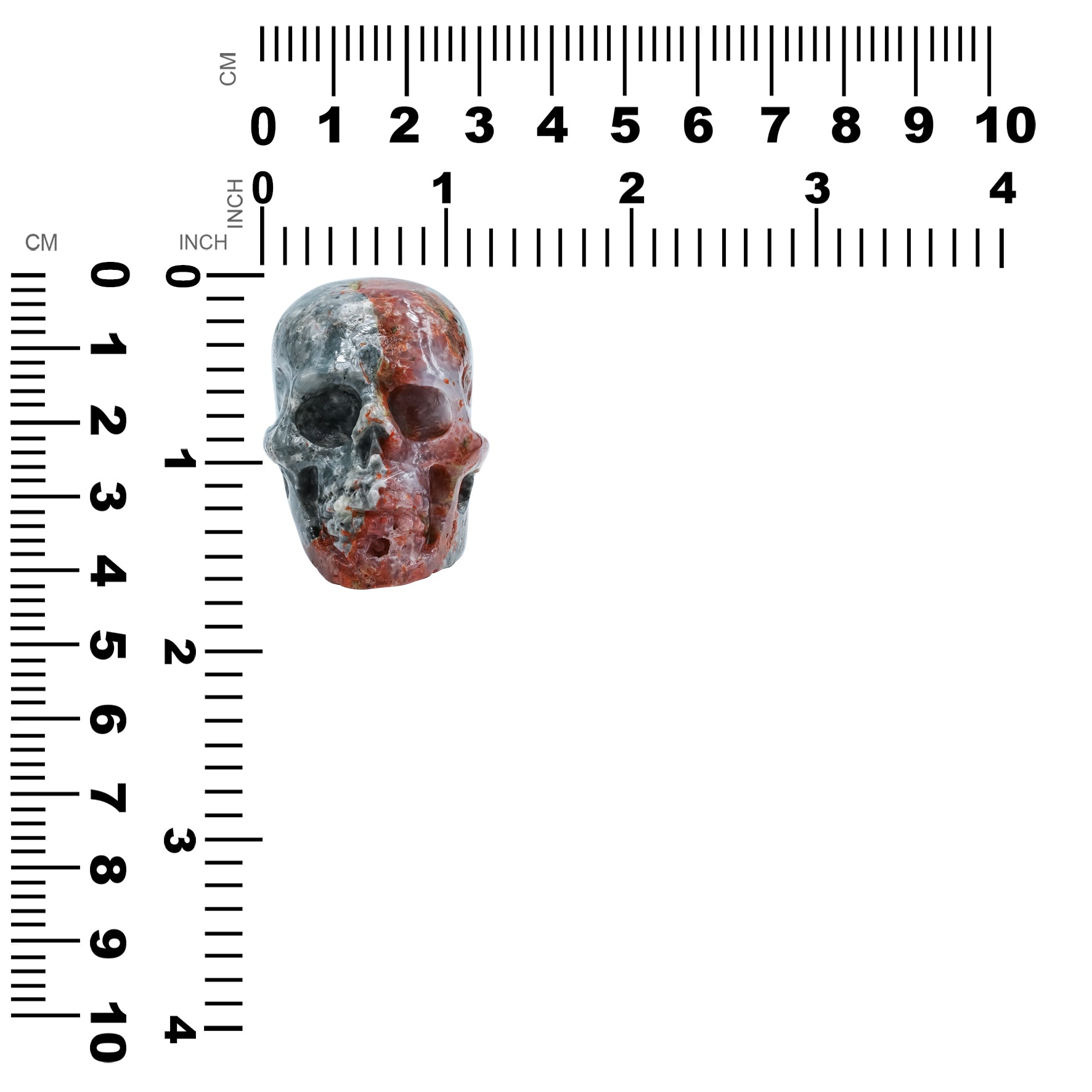 Hand Carved Magma Chalcedony Skull 526.5 cts