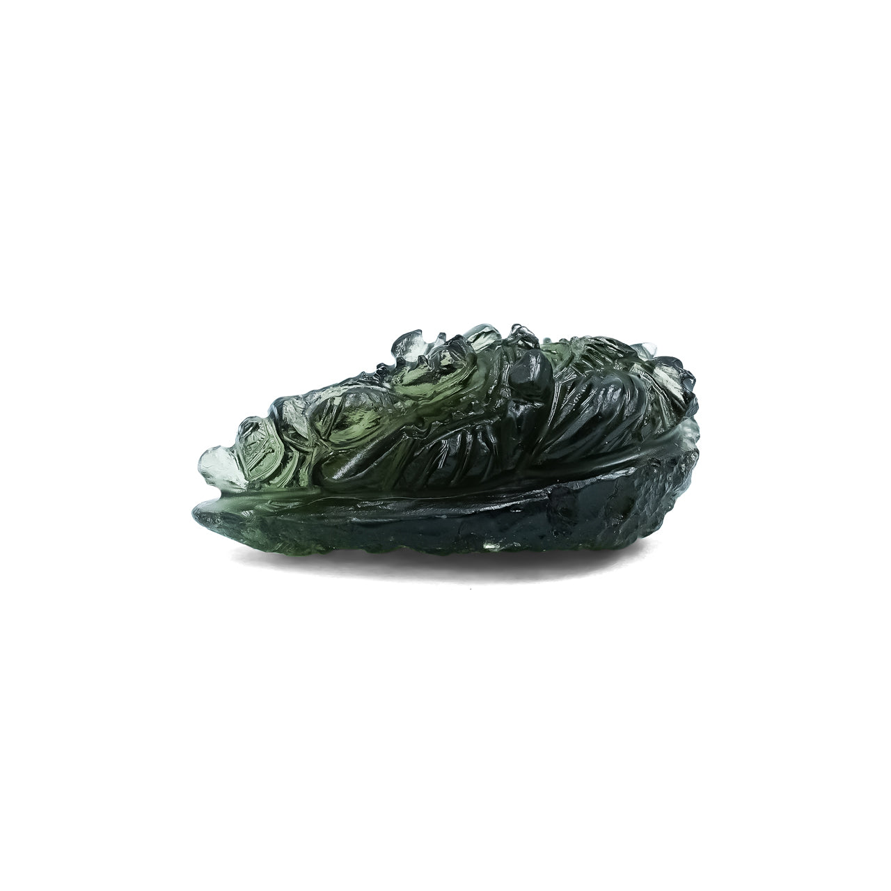 Moldavite Ganesh Carving 19.5cts