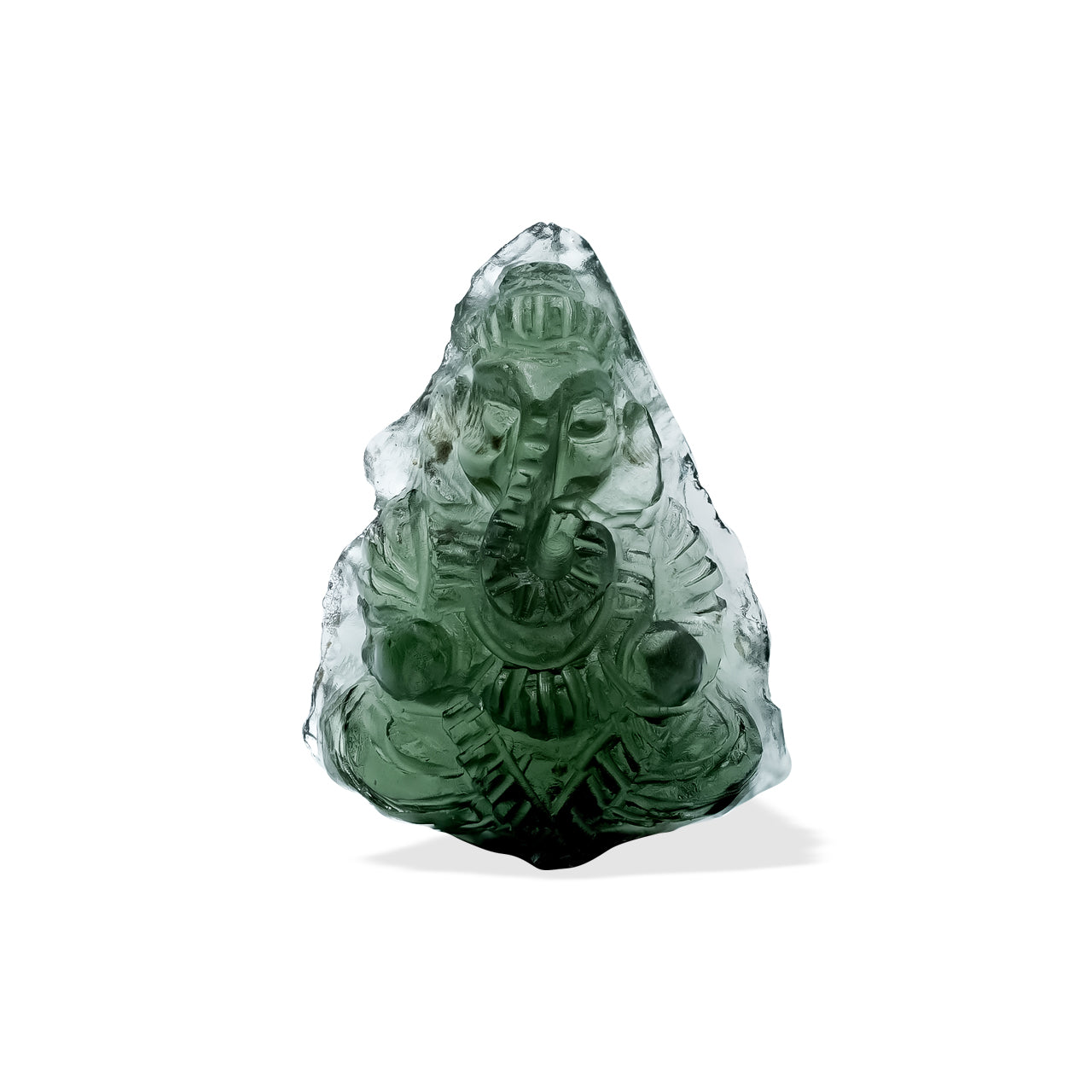 Moldavite Ganesh Carving 11.5cts