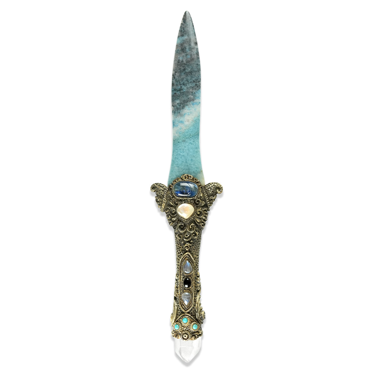 One of kind Troilite Dagger with Quartz Crystal